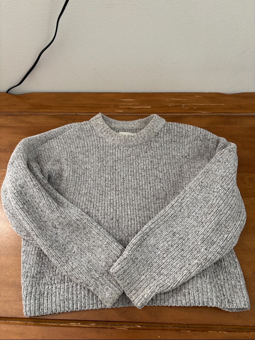 Abercrombie & Fitch Neutral Taupe Crewneck Sweater Size Small - Picture 5 of 12